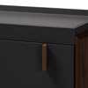 Baxton Studio Rikke Two-Tone Gray and Walnut Finished Wood 5-Drawer Chest 152-9149